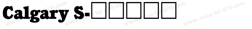 Calgary S字体转换